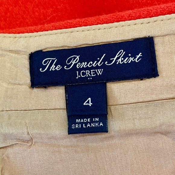 J. Crew Double Serge Wool Pencil Skirt in Warm Red - Picture 6 of 8